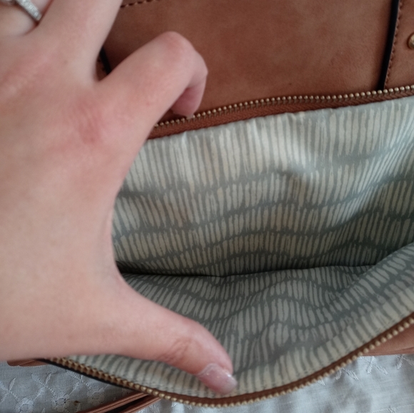 Rosetti Tan with a design also has a long strap pocketbook. - Picture 8 of 9